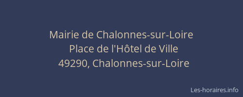 Mairie de Chalonnes-sur-Loire