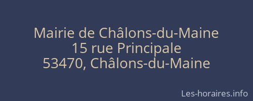 Mairie de Châlons-du-Maine