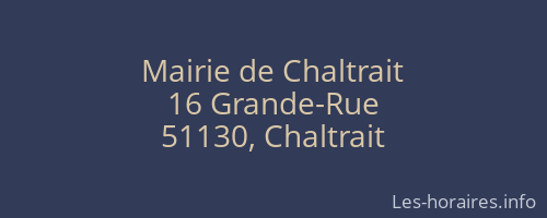 Mairie de Chaltrait