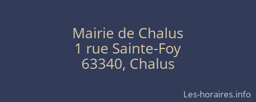 Mairie de Chalus