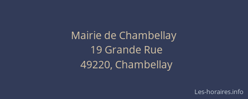 Mairie de Chambellay