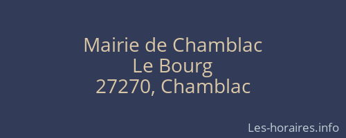 Mairie de Chamblac