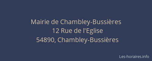 Mairie de Chambley-Bussières