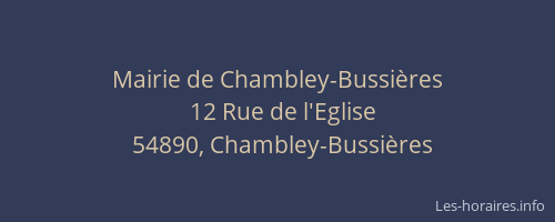Mairie de Chambley-Bussi&egrave;res