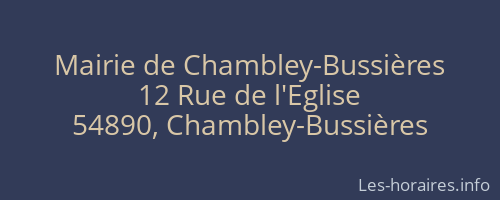Mairie de Chambley-Bussières