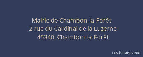 Mairie de Chambon-la-For&ecirc;t