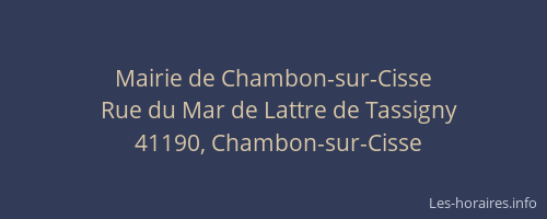 Mairie de Chambon-sur-Cisse