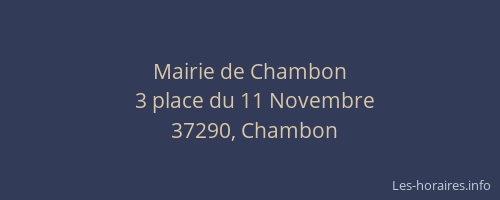 Mairie de Chambon