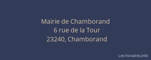 Mairie de Chamborand