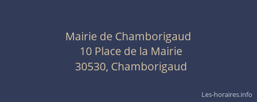 Mairie de Chamborigaud