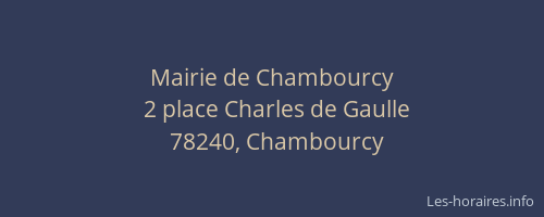 Mairie de Chambourcy