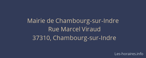 Mairie de Chambourg-sur-Indre