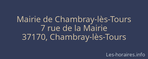 Mairie de Chambray-lès-Tours