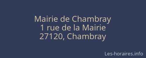 Mairie de Chambray