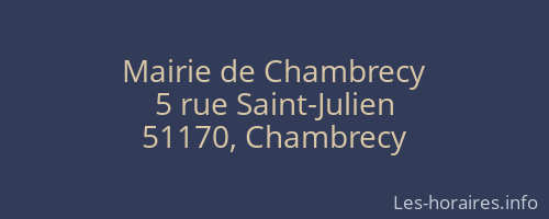 Mairie de Chambrecy