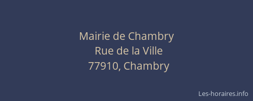 Mairie de Chambry