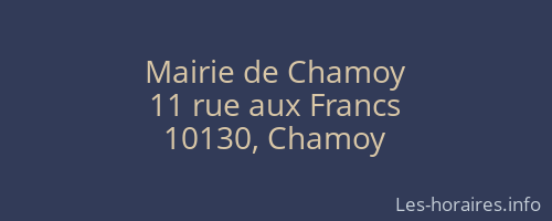 Mairie de Chamoy