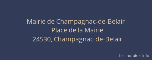 Mairie de Champagnac-de-Belair
