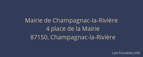 Mairie de Champagnac-la-Rivière