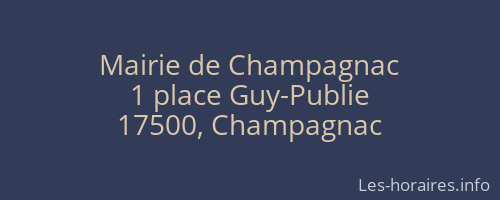 Mairie de Champagnac