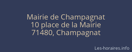 Mairie de Champagnat
