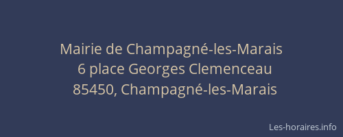 Mairie de Champagné-les-Marais