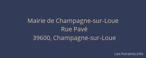 Mairie de Champagne-sur-Loue