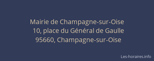 Mairie de Champagne-sur-Oise