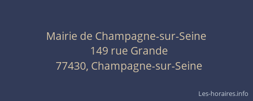 Mairie de Champagne-sur-Seine