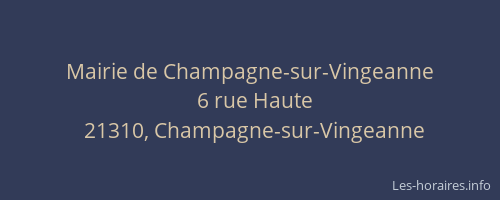 Mairie de Champagne-sur-Vingeanne