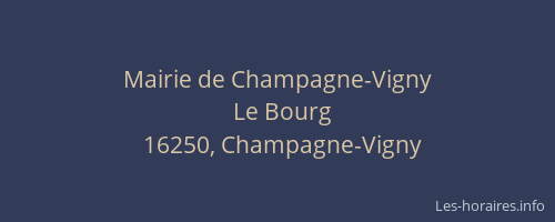 Mairie de Champagne-Vigny