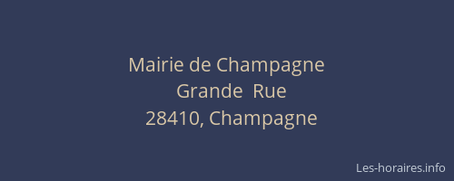 Mairie de Champagne