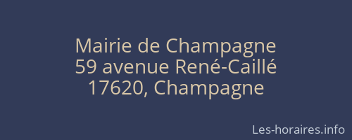 Mairie de Champagne