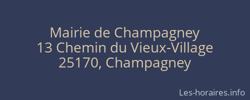 Mairie de Champagney