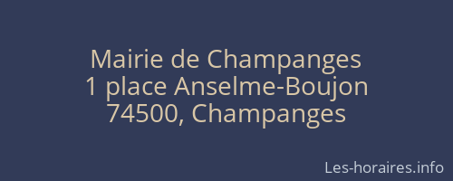 Mairie de Champanges