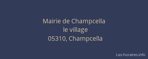 Mairie de Champcella
