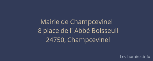 Mairie de Champcevinel