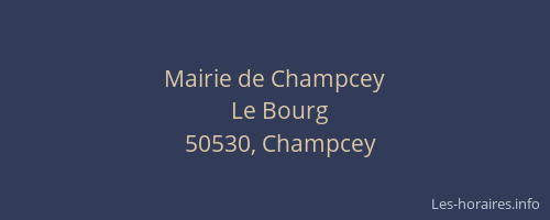 Mairie de Champcey