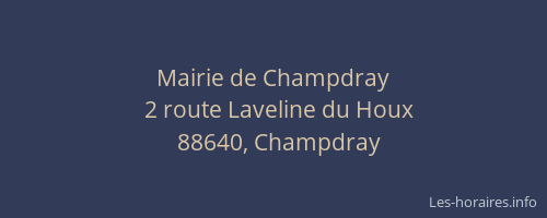 Mairie de Champdray
