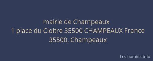 mairie de Champeaux