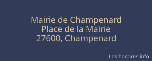 Mairie de Champenard