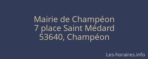 Mairie de Champéon