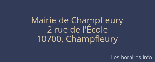 Mairie de Champfleury