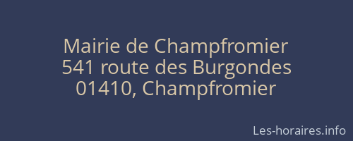 Mairie de Champfromier