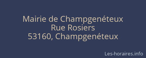 Mairie de Champgenéteux