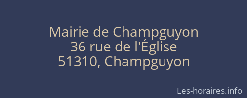 Mairie de Champguyon