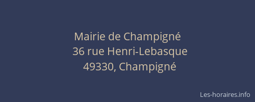 Mairie de Champigné