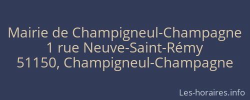 Mairie de Champigneul-Champagne