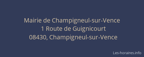 Mairie de Champigneul-sur-Vence