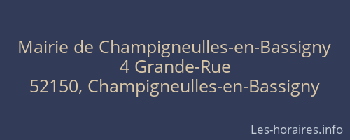 Mairie de Champigneulles-en-Bassigny